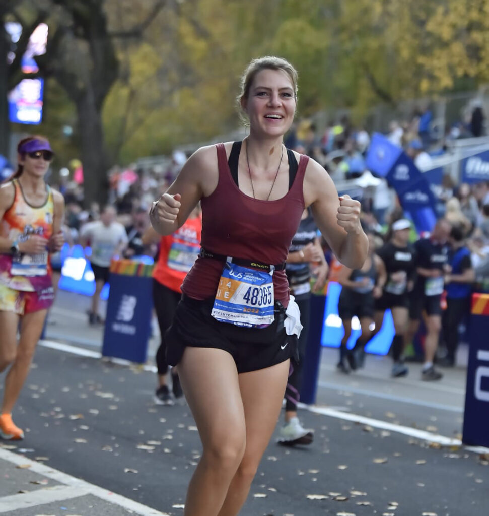 Glasswing runs the NYC Marathon